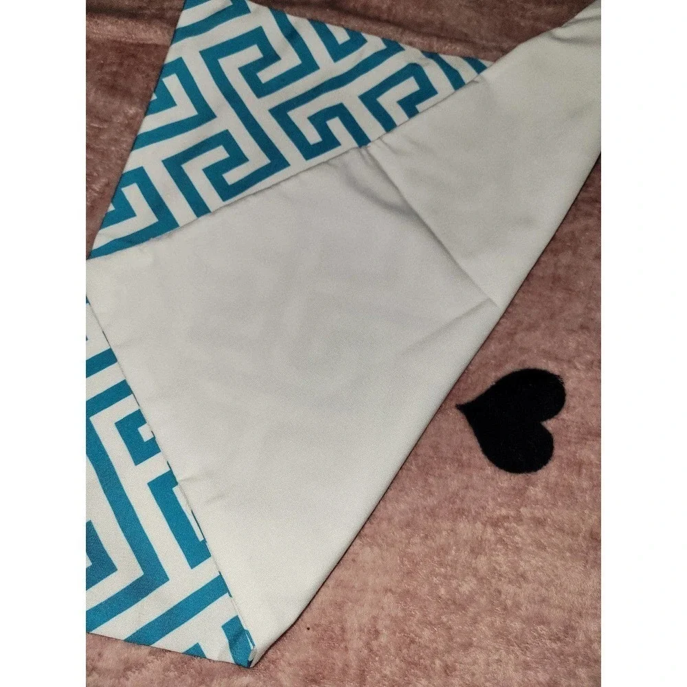 Pillow case Teal And White